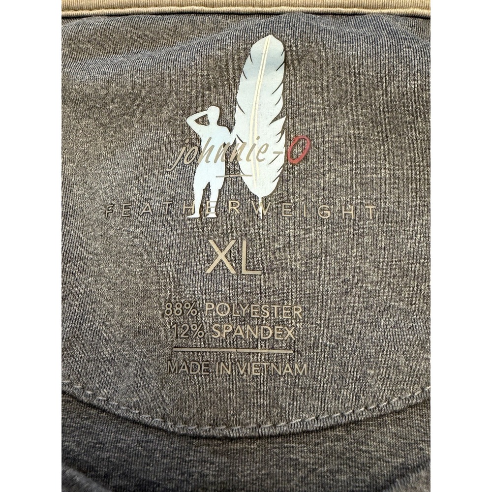johnnie-O Men's XL Gray Featherweight Lightweight Performance Crew Neck Logo Tee - Picture 3 of 7
